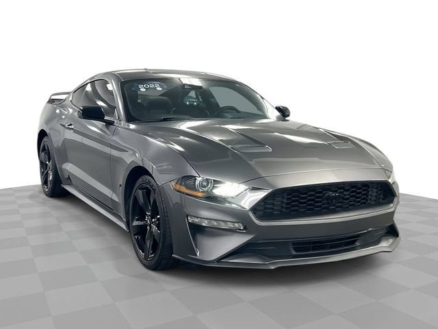 2022 Ford Mustang EcoBoost in Gray — front three-quarter view