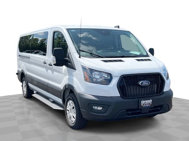 2024 Ford Transit-350 Passenger Van XL in White — front three-quarter view