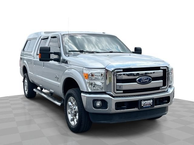 2016 Ford F-350 LARIAT in Silver — front three-quarter view