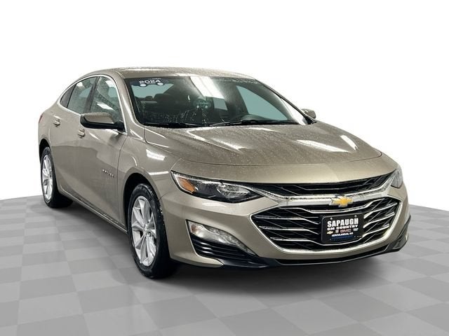 2024 Chevrolet Malibu 1LT in Mineral Gray Metallic — front three-quarter view