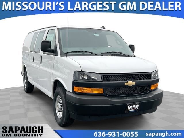 2025 Chevrolet Express Cargo WT in Summit White — front three-quarter view