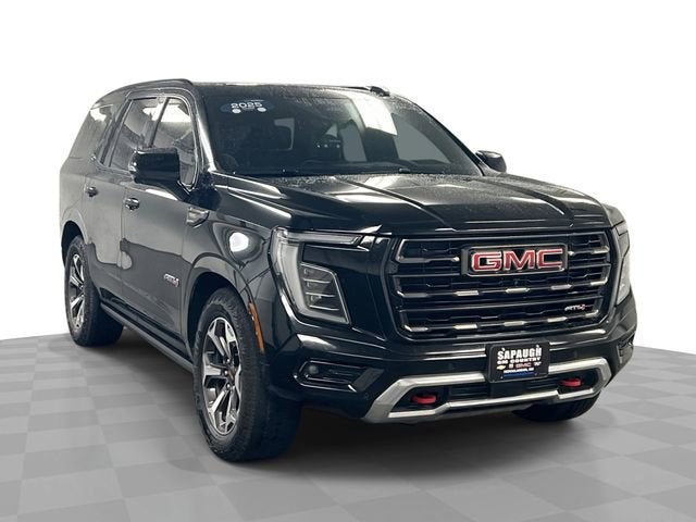 2025 GMC Yukon AT4 Ultimate in Onyx Black — front three-quarter view