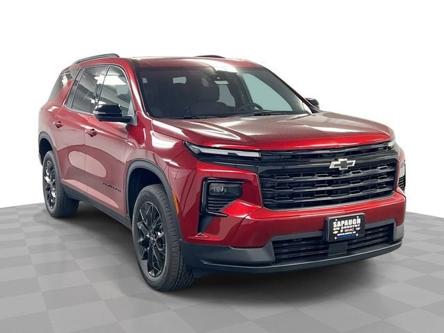 2026 Chevrolet Traverse LT in Radiant Red Tintcoat — front three-quarter view