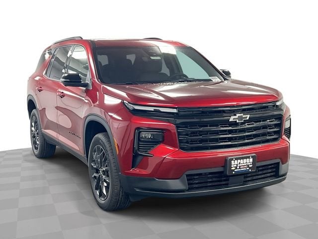 2026 Chevrolet Traverse LT in Radiant Red Tintcoat — front three-quarter view