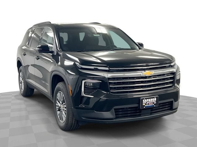 2026 Chevrolet Traverse LT in Mosaic Black Metallic — front three-quarter view