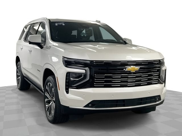 2025 Chevrolet Tahoe High Country in Iridescent Pearl Tricoat — front three-quarter view