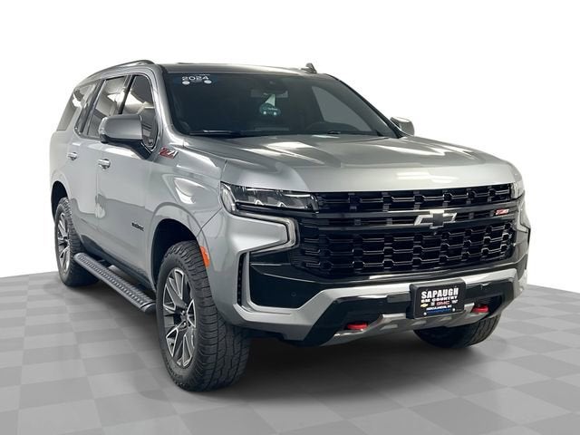 2024 Chevrolet Tahoe Z71 in Sterling Gray Metallic — front three-quarter view