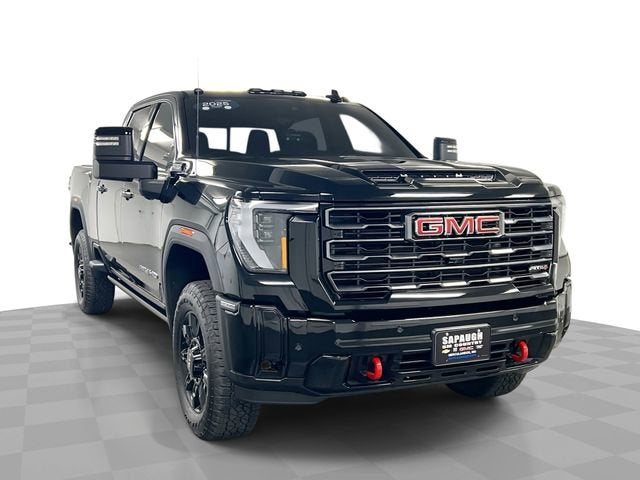 2025 GMC Sierra 2500 HD AT4 in Onyx Black — front three-quarter view