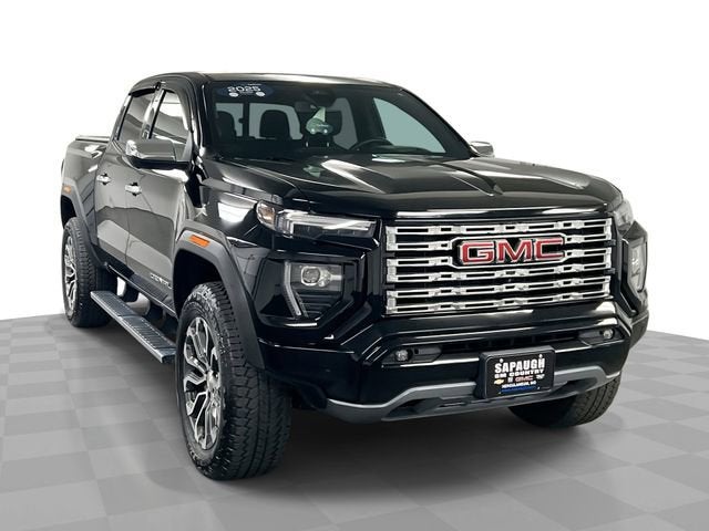 2025 GMC Canyon Denali in Onyx Black — front three-quarter view