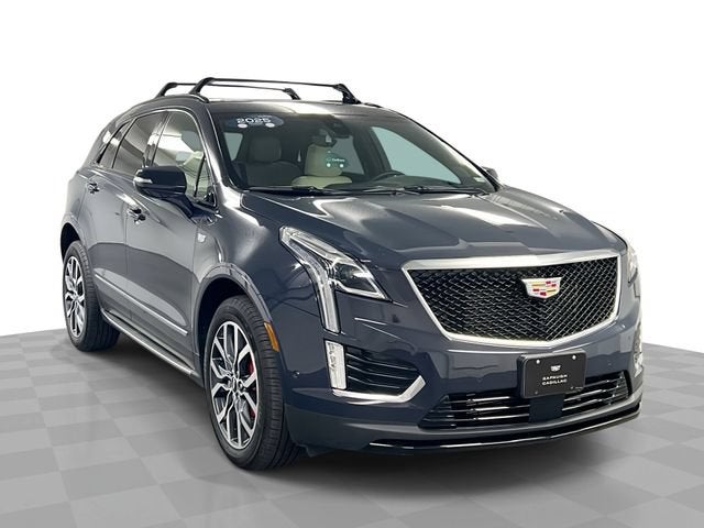 2025 Cadillac XT5 Sport in Midnight Sky Metallic — front three-quarter view