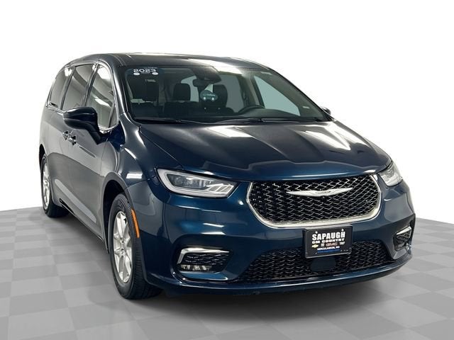 2023 Chrysler Pacifica Touring L in Blue — front three-quarter view