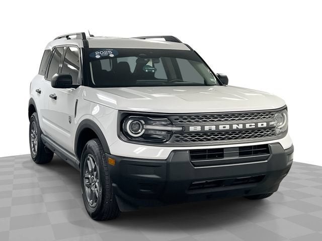 2025 Ford Bronco Sport Big Bend in White — front three-quarter view