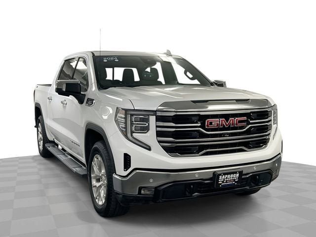 2024 GMC Sierra 1500 SLT in Summit White — front three-quarter view