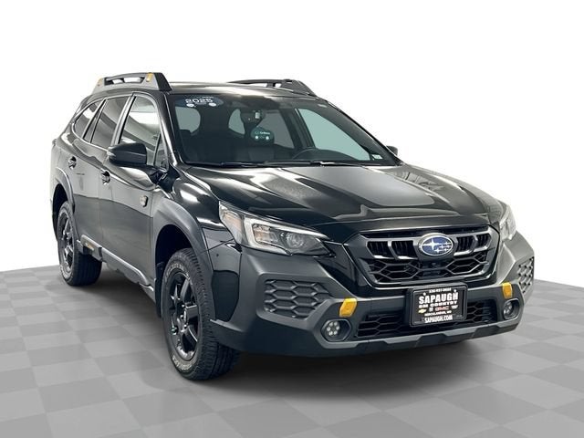 2025 Subaru Outback Wilderness in Black — front three-quarter view