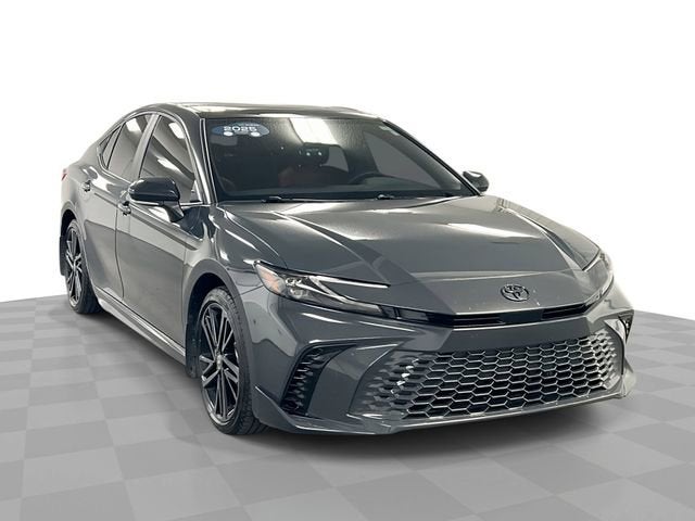 2025 Toyota Camry XSE in Black — front three-quarter view