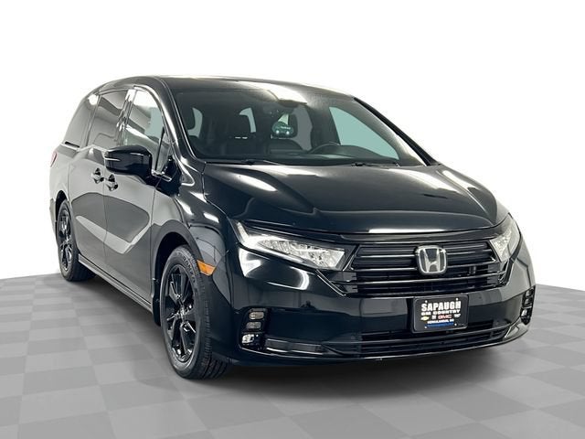 2024 Honda Odyssey Sport in Black — front three-quarter view