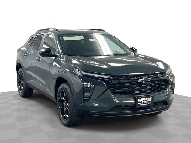 2026 Chevrolet Trax LT in Cypress Gray — front three-quarter view