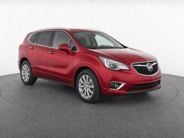 2019 Buick Envision Essence in Chili Red Metallic — front three-quarter view